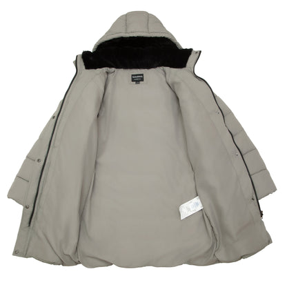 Women's Hooded Winter Long Coat Water Resistant Puffer Jacket Insulated Full Length Warm Outerwear - Stone Coats & Jackets Rokka&Rolla