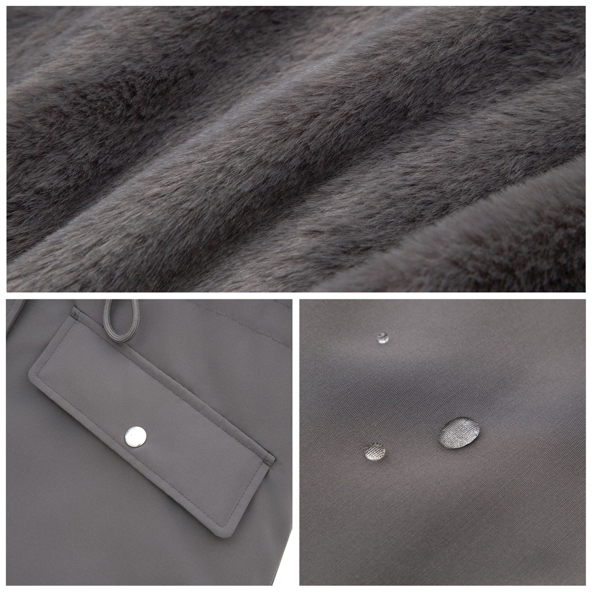 Women's Lightweight Parka Jacket with Faux Fur Hood Coats & Jackets Rokka & Rolla