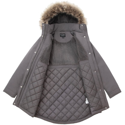 Women's Lightweight Parka Jacket with Faux Fur Hood Coats & Jackets Rokka & Rolla