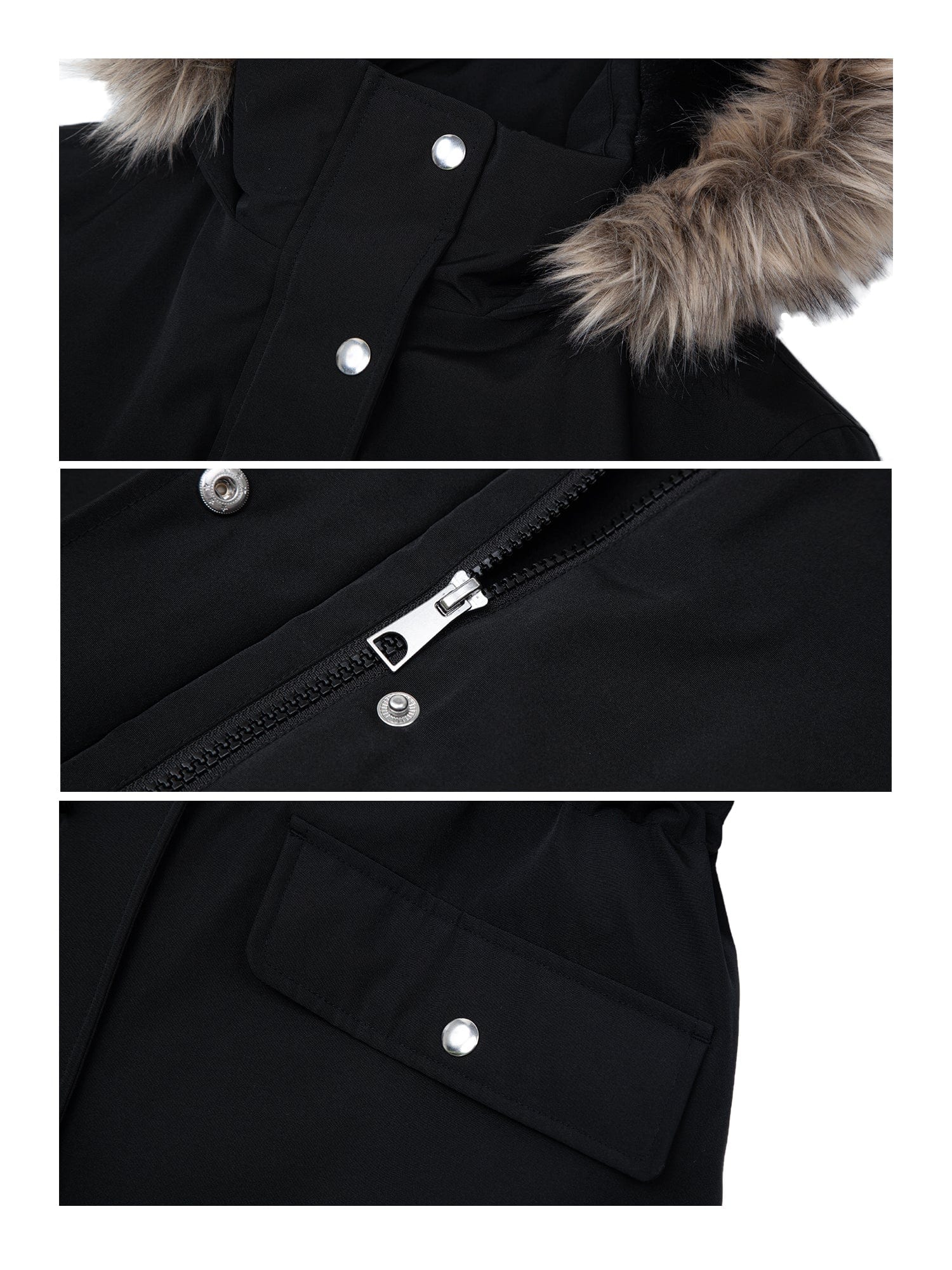 Women's Lightweight Parka Jacket with Faux Fur Hood Coats & Jackets Rokka & Rolla