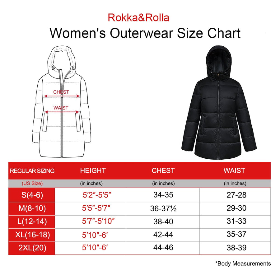 Women's Long Puffer Jacket Coats & Jackets Rokka & Rolla