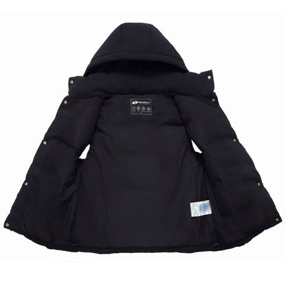 Women's Puffer Hooded Quilted Sleeveless Jacket Insulated Vest -Black Coats & Jackets Rokka&Rolla