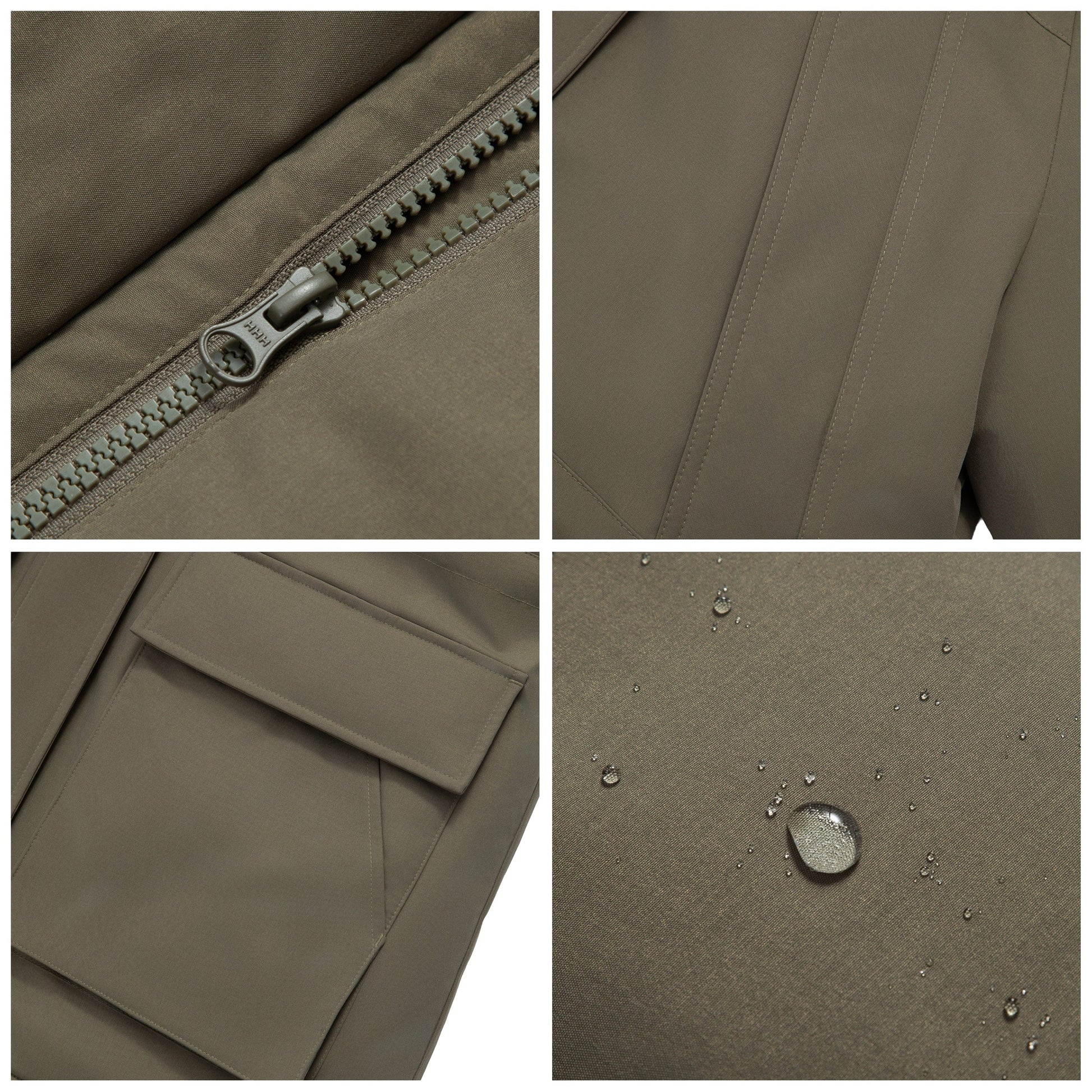 Women's Quilted Jacket Long Line Hip Length Insulated Outerwear - Olive Coats & Jackets Rokka&Rolla