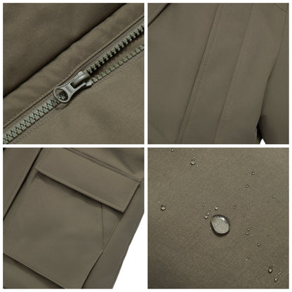 Women's Quilted Jacket Long Line Hip Length Insulated Outerwear - Olive Coats & Jackets Rokka&Rolla
