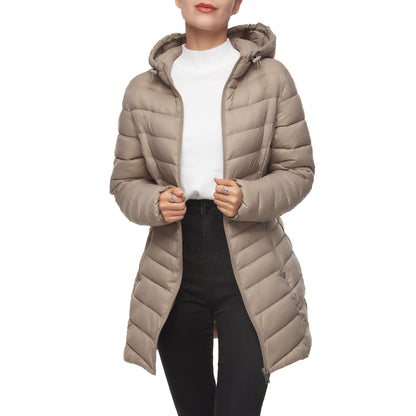 Women's Ultra Light Packable Long Puffer Jacket Coats & Jackets Rokka & Rolla