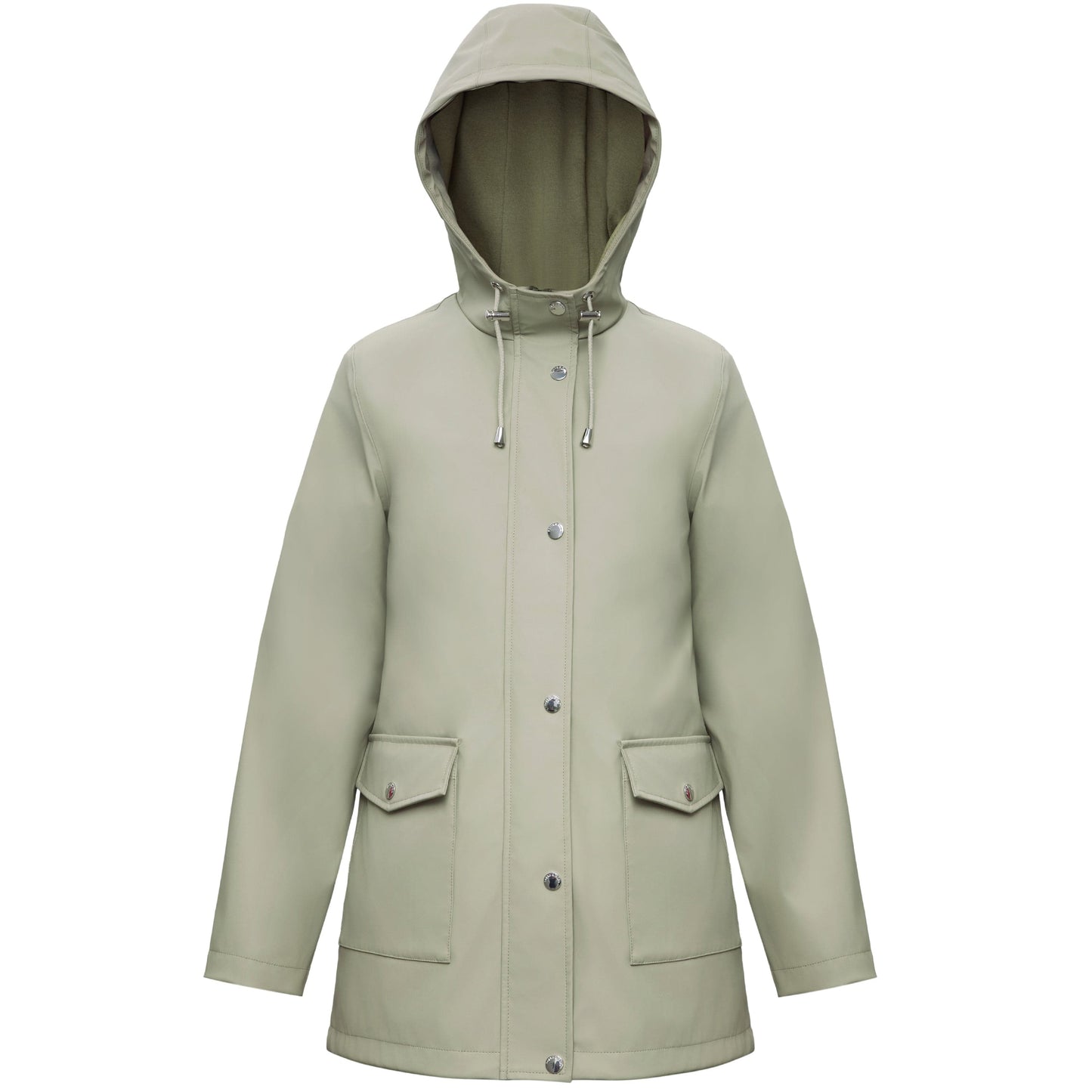 Women's Waterproof Rubber Slicker Rain Jacket Rain Suits S (4-6) / Sage Green Rokka & Rolla