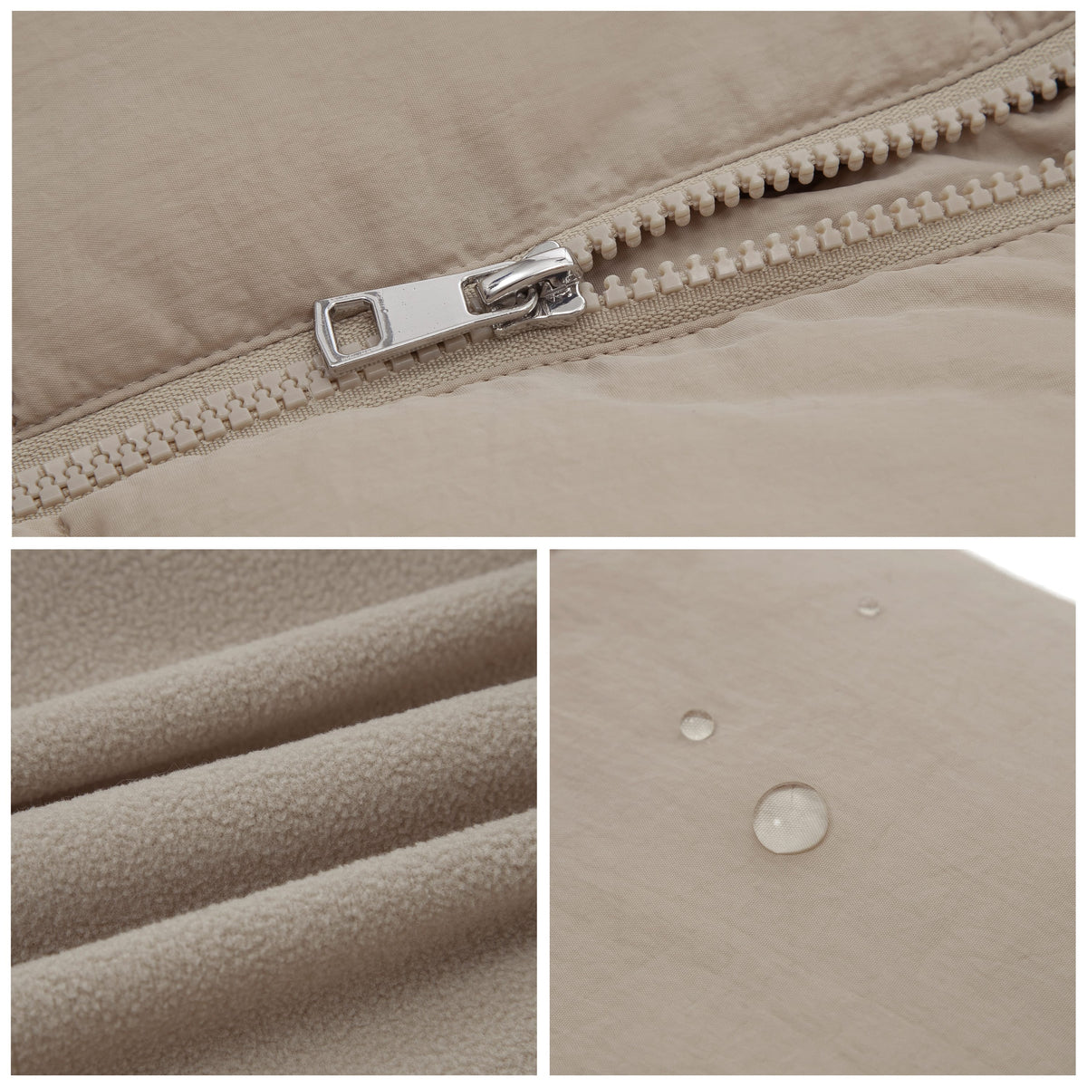 Women's Winter Puffer Jacket Cinch Waist Fleece Hood Parka Coat - Khaki Coats & Jackets Rokka&Rolla