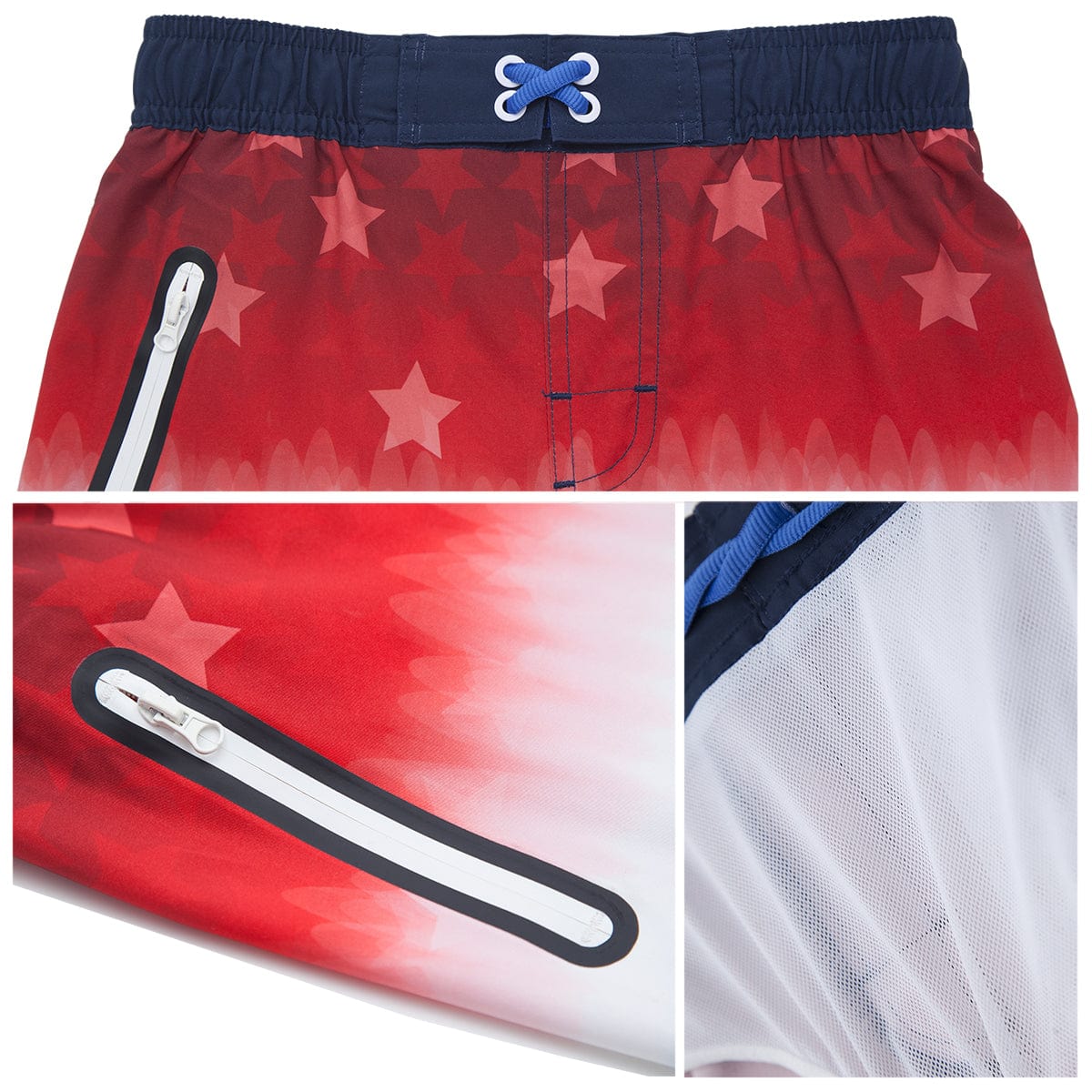 Boys' 4-Way Stretch Mesh Lined Swim Trunks Swimwear Rokka & Rolla