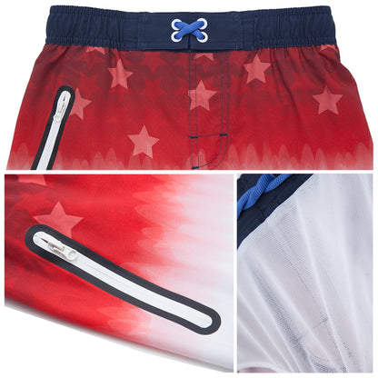 Boys' 4-Way Stretch Mesh Lined Swim Trunks Swimwear Rokka & Rolla