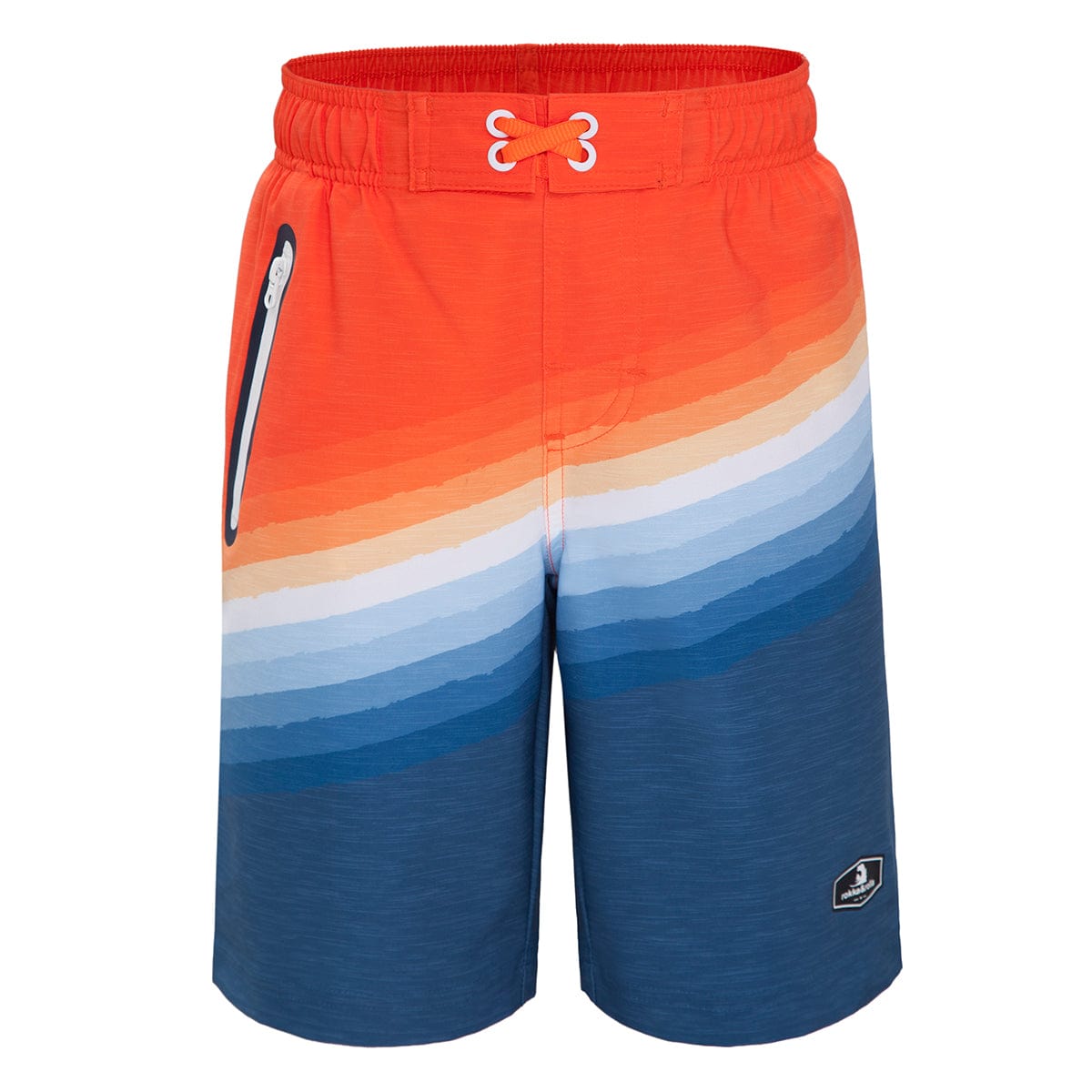 Boys' 4-Way Stretch Mesh Lined Swim Trunks Swimwear XS (4-5) / Ocean Sunset Rokka & Rolla