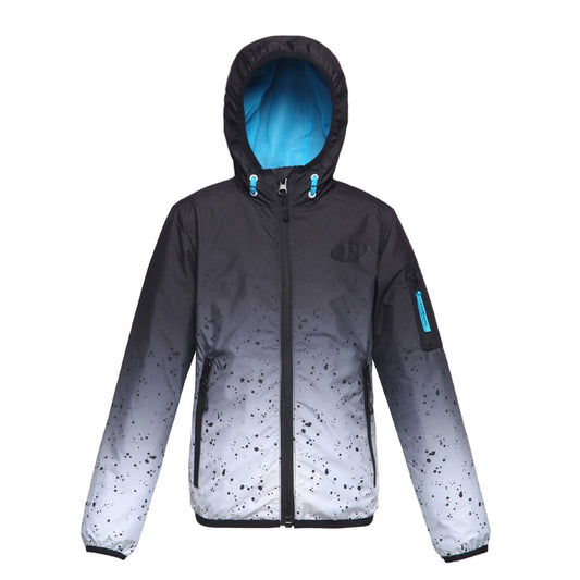 Boys' Lightweight Hooded Windbreaker Coats & Jackets XS / Dark Grey Space Rokka & Rolla