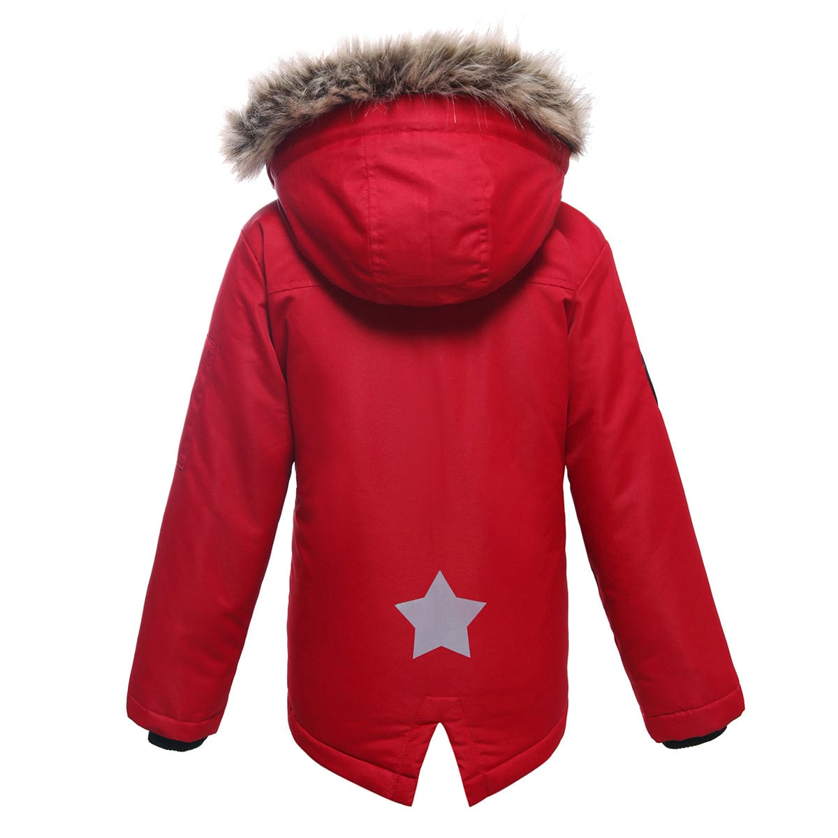 Boys' Parka Jacket with Faux Fur Insulated Hood Rokka & Rolla