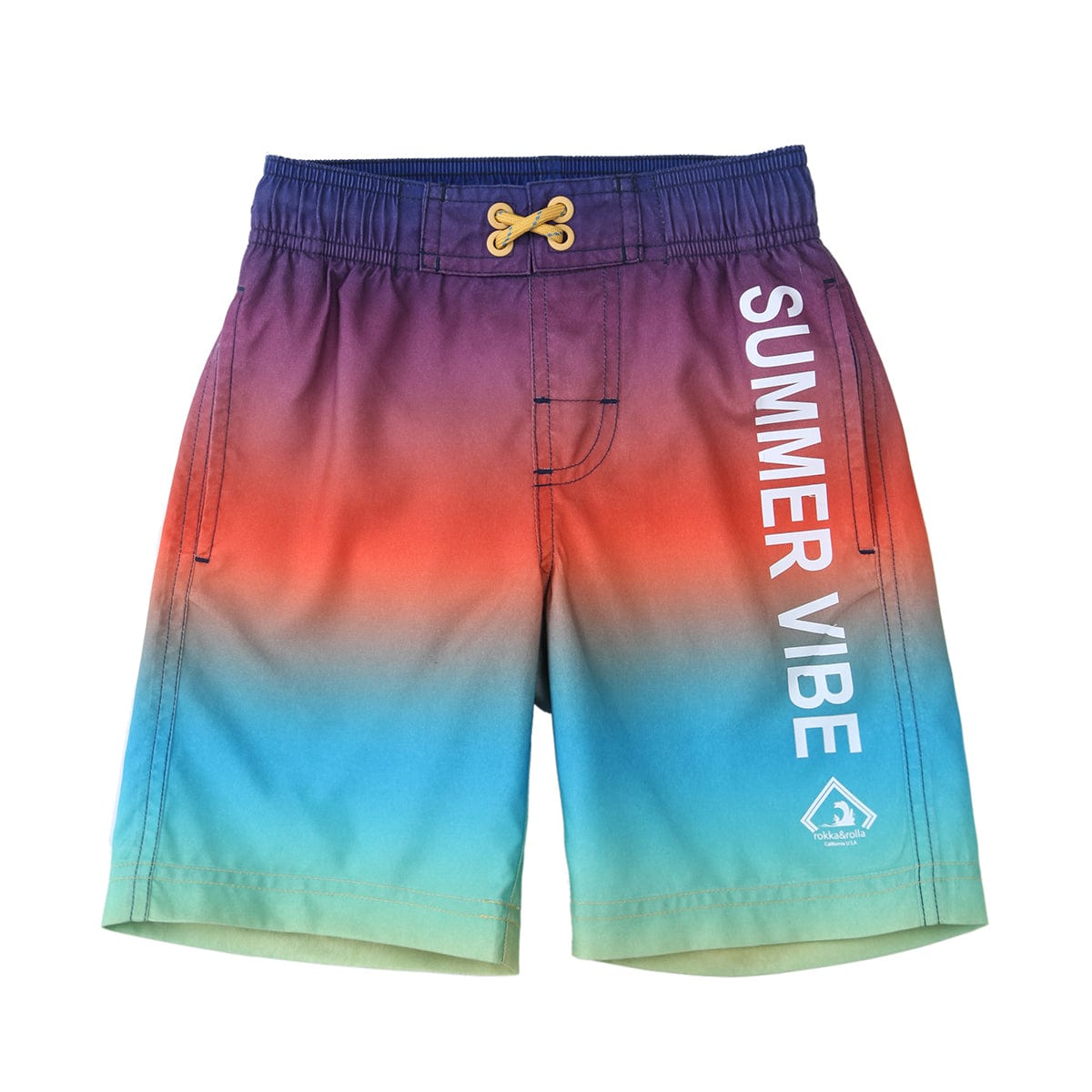 Boys' Quick Dry Mesh Lined Swim Trunks Swimwear Rokka & Rolla