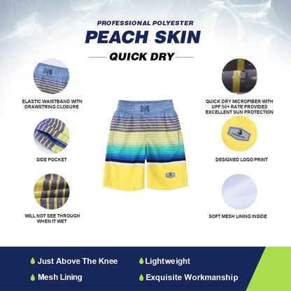 Boys' Quick Dry Mesh Lined Swim Trunks Swimwear Rokka & Rolla
