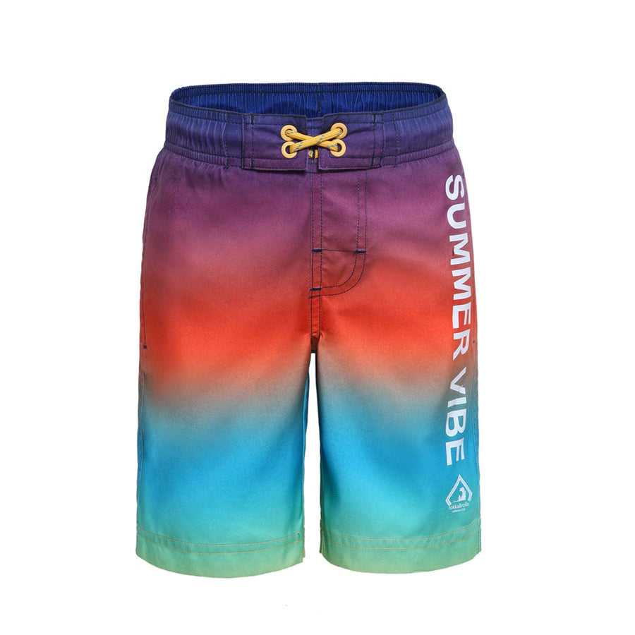 Boys' Quick Dry Mesh Lined Swim Trunks Swimwear XS (4-5) / Color Gradient Rokka & Rolla
