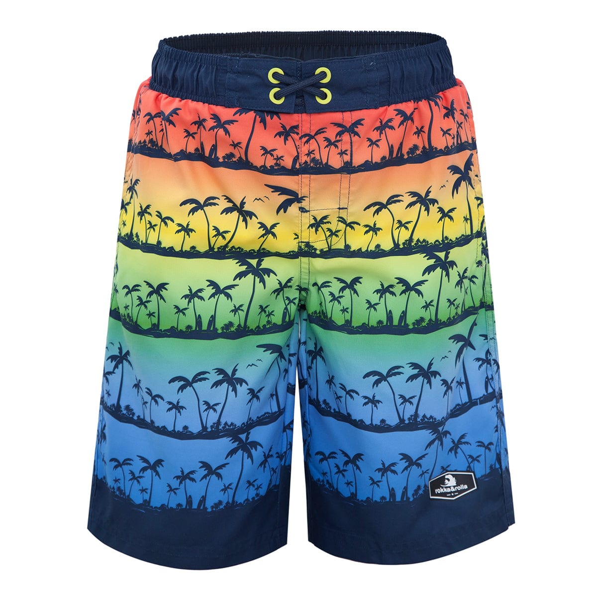 Boys' Quick Dry Mesh Lined Swim Trunks Swimwear XS (4-5) / Island Paradise Rokka & Rolla