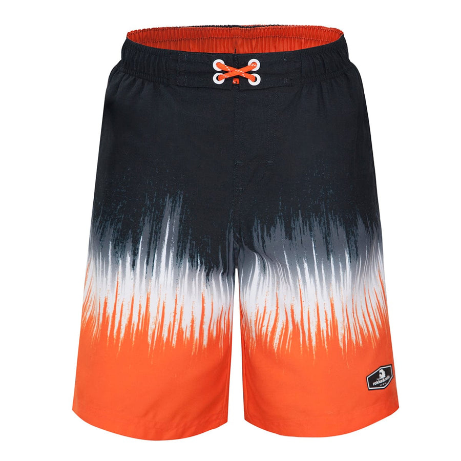 Boys' Quick Dry Mesh Lined Swim Trunks Swimwear XS (4-5) / Orange Shadow Rokka & Rolla