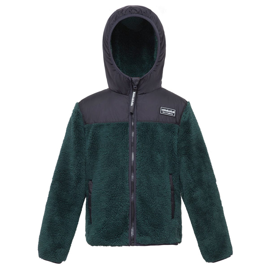 Boys' Sherpa Fleece Lined Jacket XS / Pine Green Rokka & Rolla