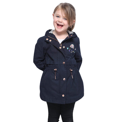 Girls' Casual Hooded Trench Coat Jacket Rokka & Rolla