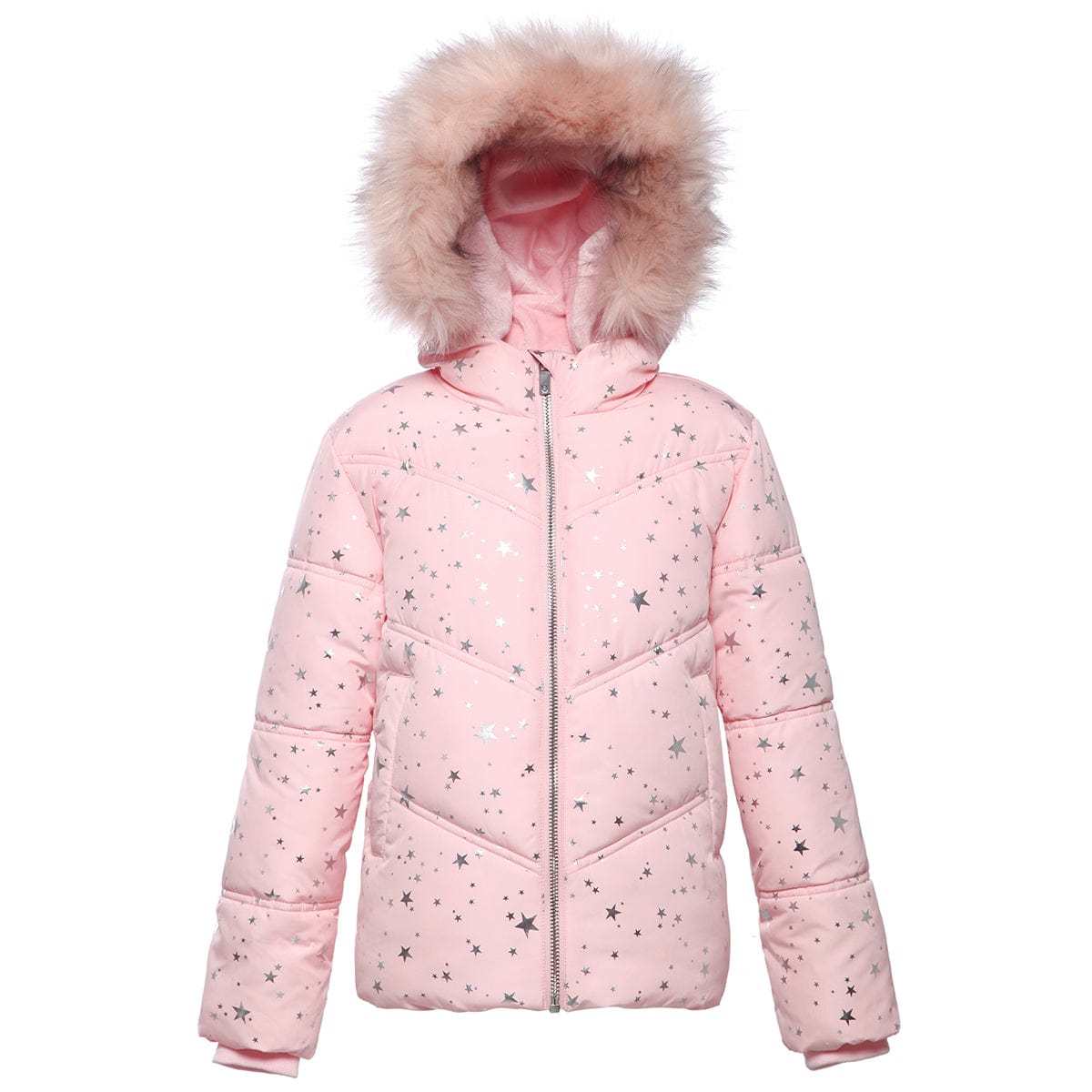 Girls' Heavyweight Puffer Jacket Bubble Coat XS (4-5) / Crystal Rose Rokka & Rolla