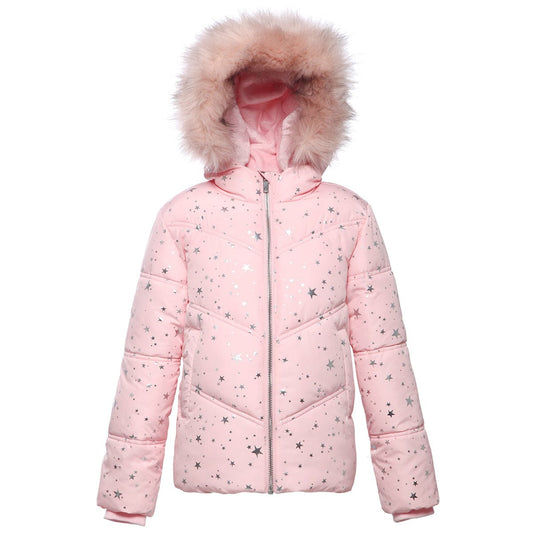 Girls' Heavyweight Puffer Jacket Bubble Coat XS (4-5) / Crystal Rose Rokka & Rolla