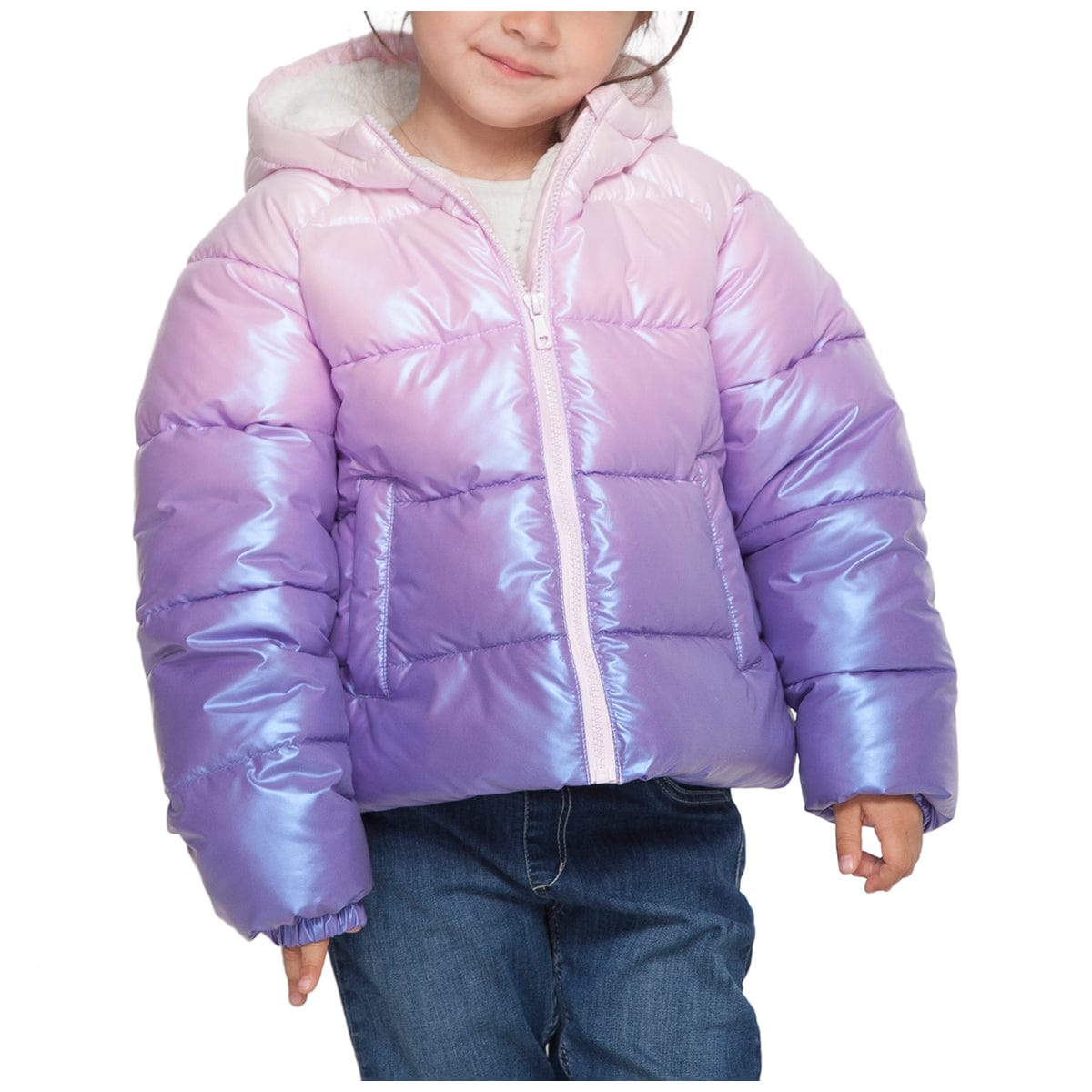 Girls' Heavyweight Puffer Jacket Sherpa Lined Bubble Coat Coats & Jackets Rokka & Rolla