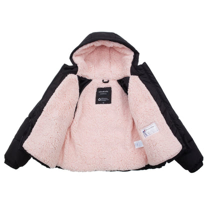 Girls' Heavyweight Puffer Jacket Sherpa Lined Bubble Coat Coats & Jackets Rokka & Rolla