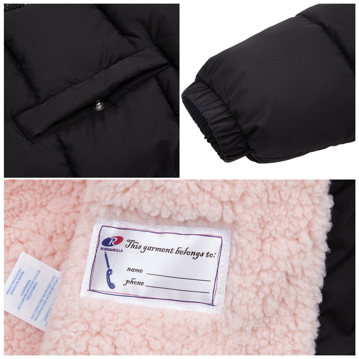 Girls' Heavyweight Puffer Jacket Sherpa Lined Bubble Coat Coats & Jackets Rokka & Rolla