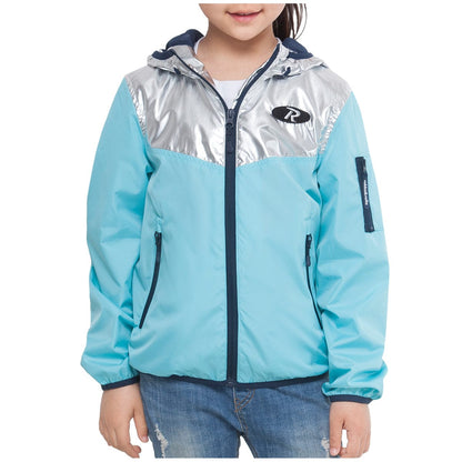 Girls' Lightweight Hooded Windbreaker Coats & Jackets Rokka & Rolla