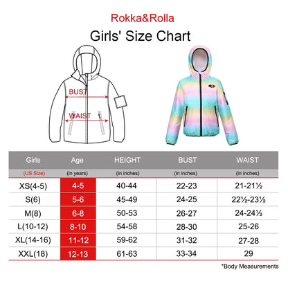Girls' Lightweight Hooded Windbreaker Coats & Jackets Rokka & Rolla