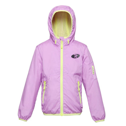 Girls' Lightweight Hooded Windbreaker Coats & Jackets XS (4-5) / Orchid Hush Rokka & Rolla