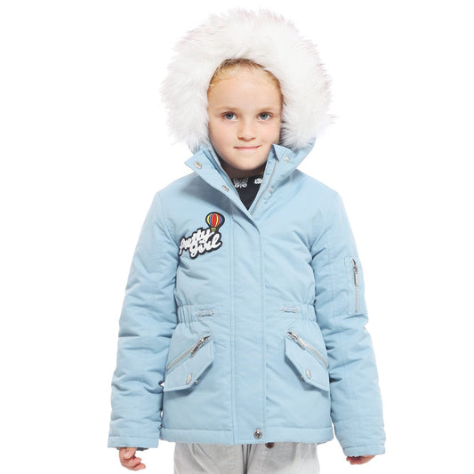 Girls' Parka Jacket with Faux Fur Hood Rokka & Rolla
