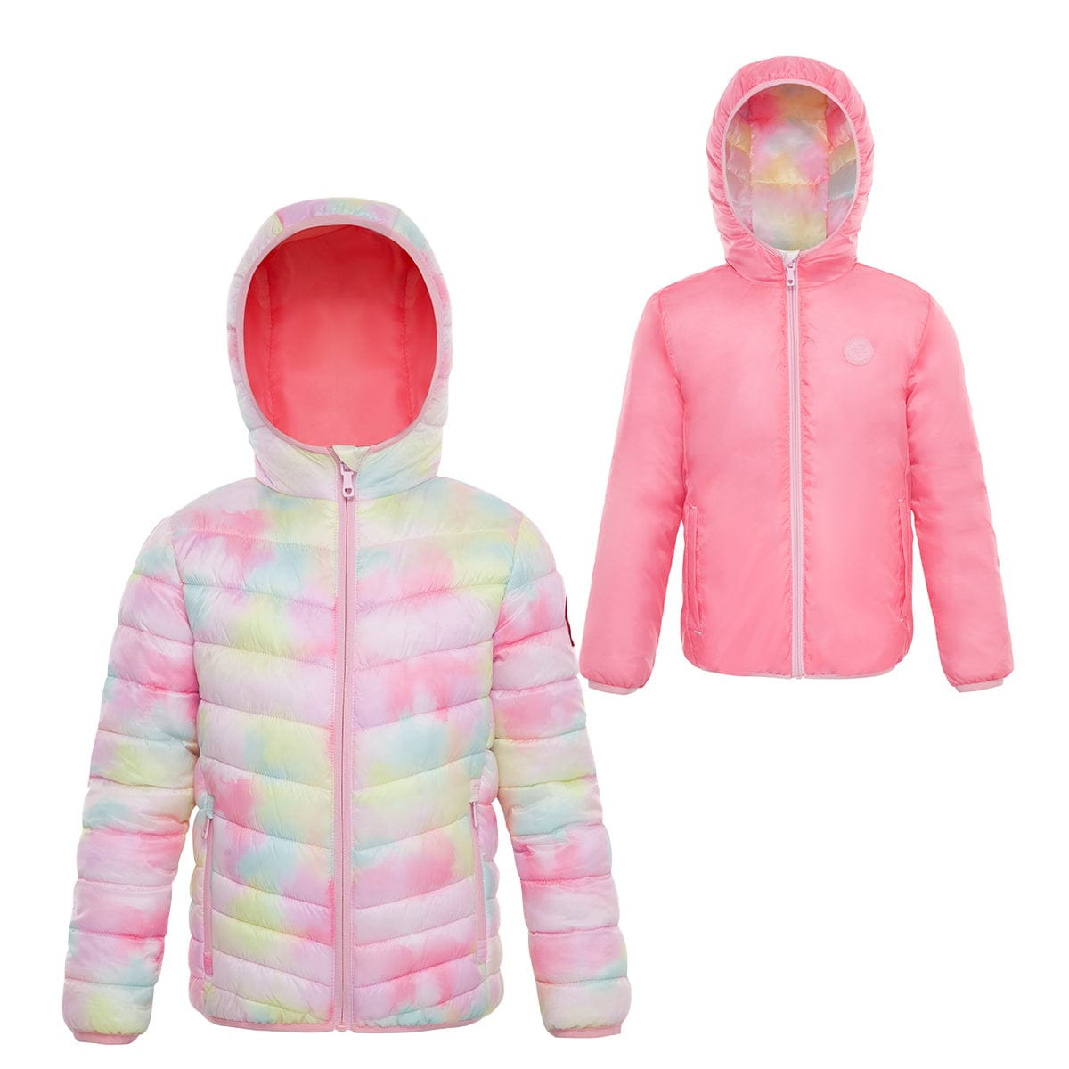 Save The Duck Kids hooded puffer gilet - Pink