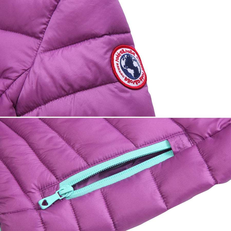 Girls' Reversible Lightweight Puffer Jacket Rokka & Rolla