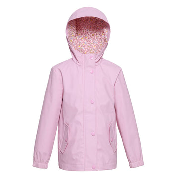 Girls' Waterproof Rubber Slicker Rain Jacket Rain Suits XS / Seashell Pink Rokka & Rolla