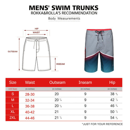 Men's 4-Way Stretch Beach Shorts Rokka & Rolla