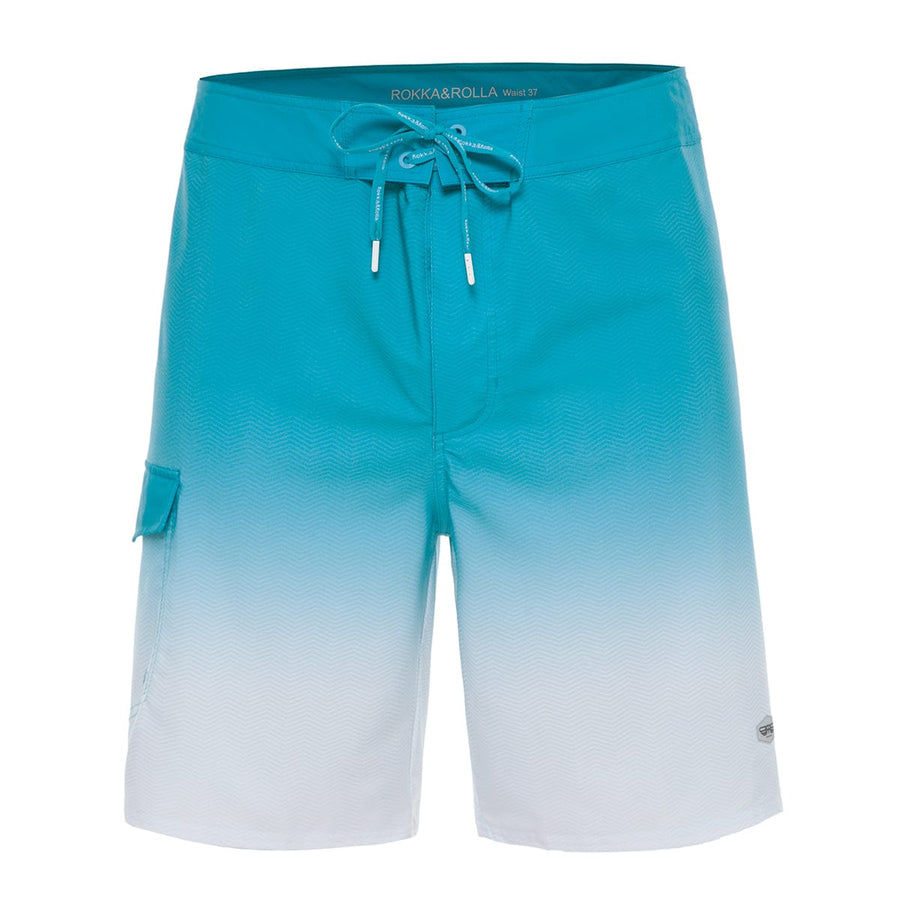 Men's 4-Way Stretch Beach Shorts S / Pastel Sky Rokka & Rolla