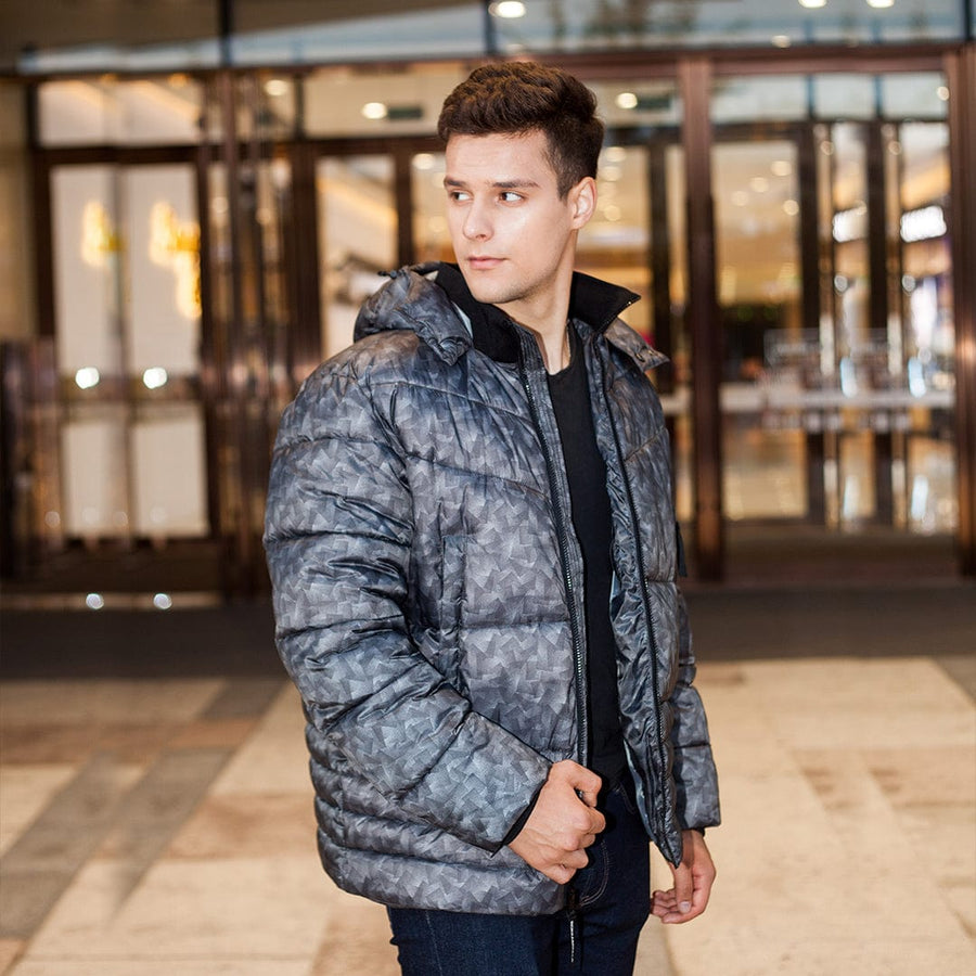 Men's Down Jacket Short Bright Warm Padded Plus Size Stand Collar Coat -  China Thermal Jacket and Down Jacket price | Made-in-China.com