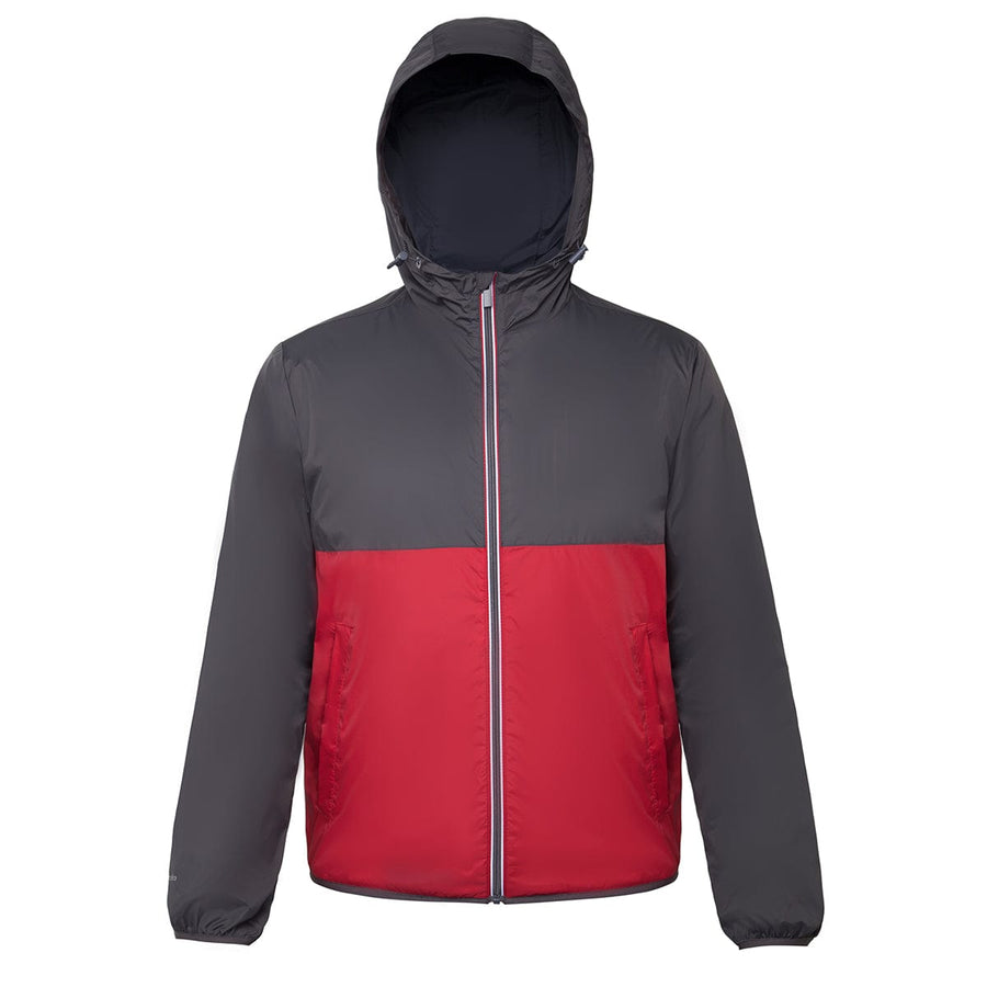 Men's Lightweight Packable Mesh Windbreaker Coats & Jackets S / Gray Red Rokka & Rolla