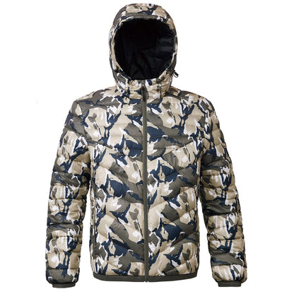 Men's Lightweight Padded Puffer Jacket S / Gray Brushed Camo Rokka & Rolla