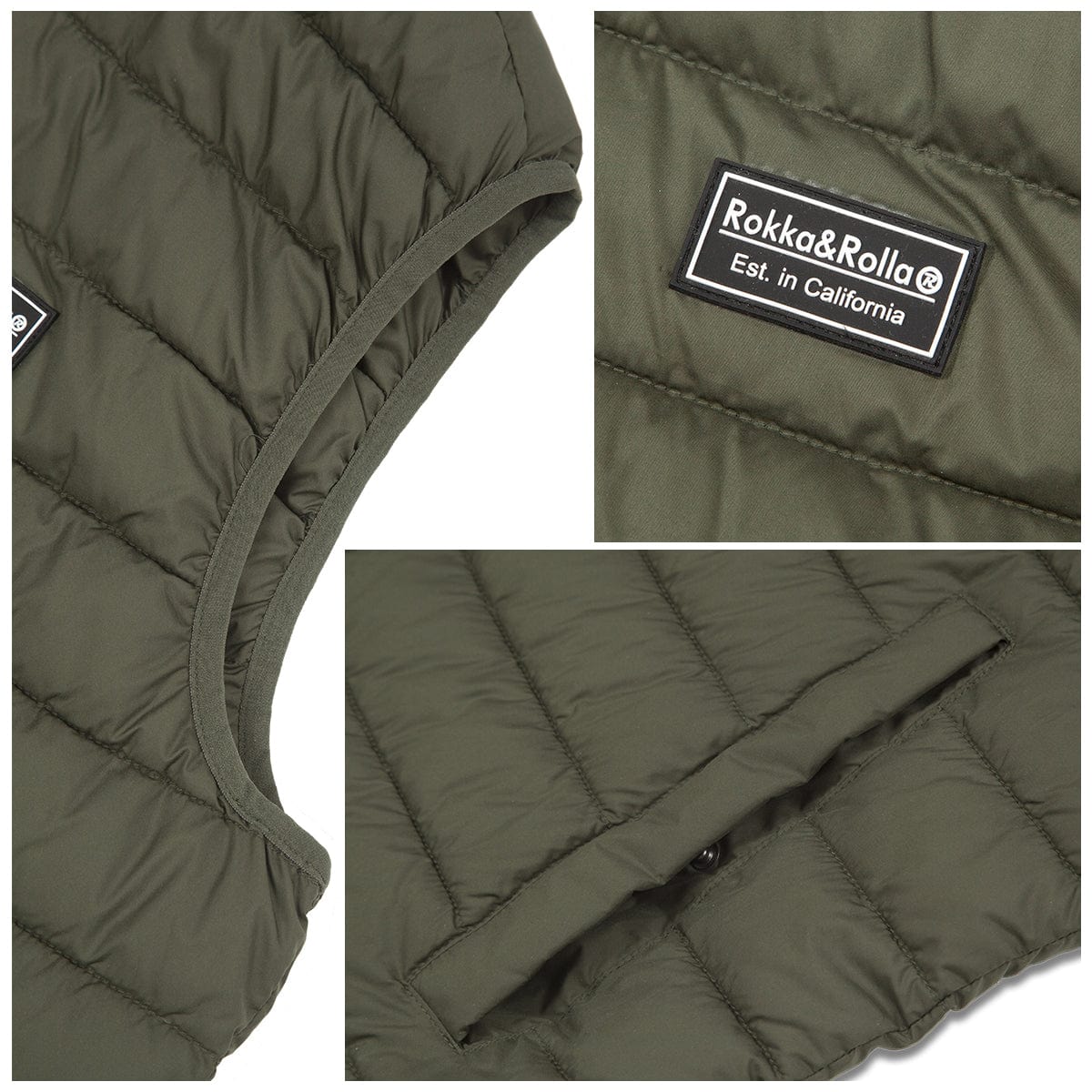 Men's Packable Puffer Vest Vests Rokka & Rolla