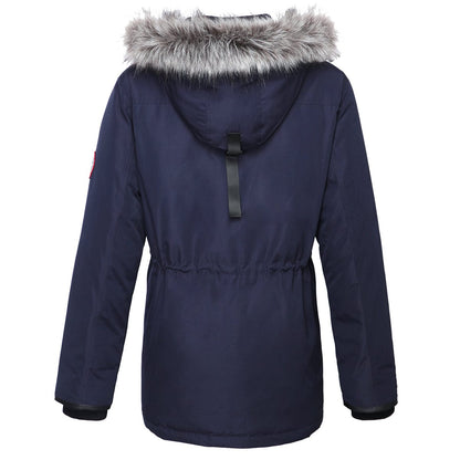 Men's Parka Jacket with Faux Fur Hood Rokka & Rolla