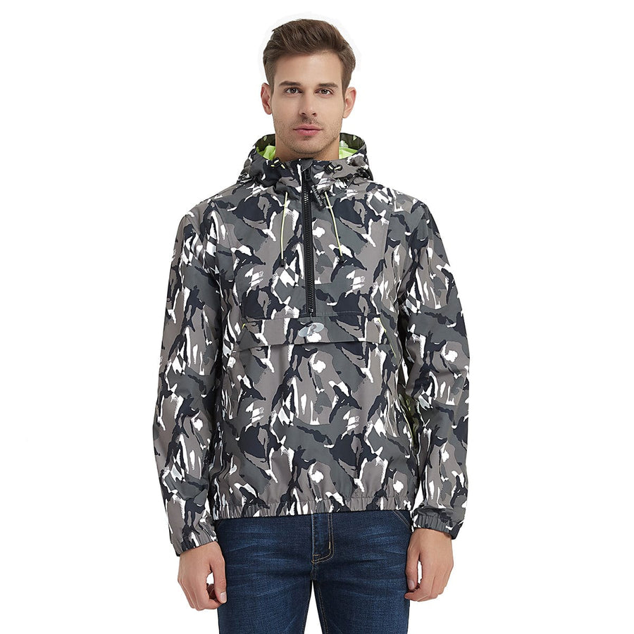 Men's Pullover Anorak Rain Jacket Windbreaker