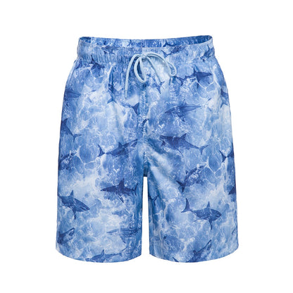 Men's Quick Dry Mesh Lined Swim Trunks S / Marble Shark Rokka & Rolla