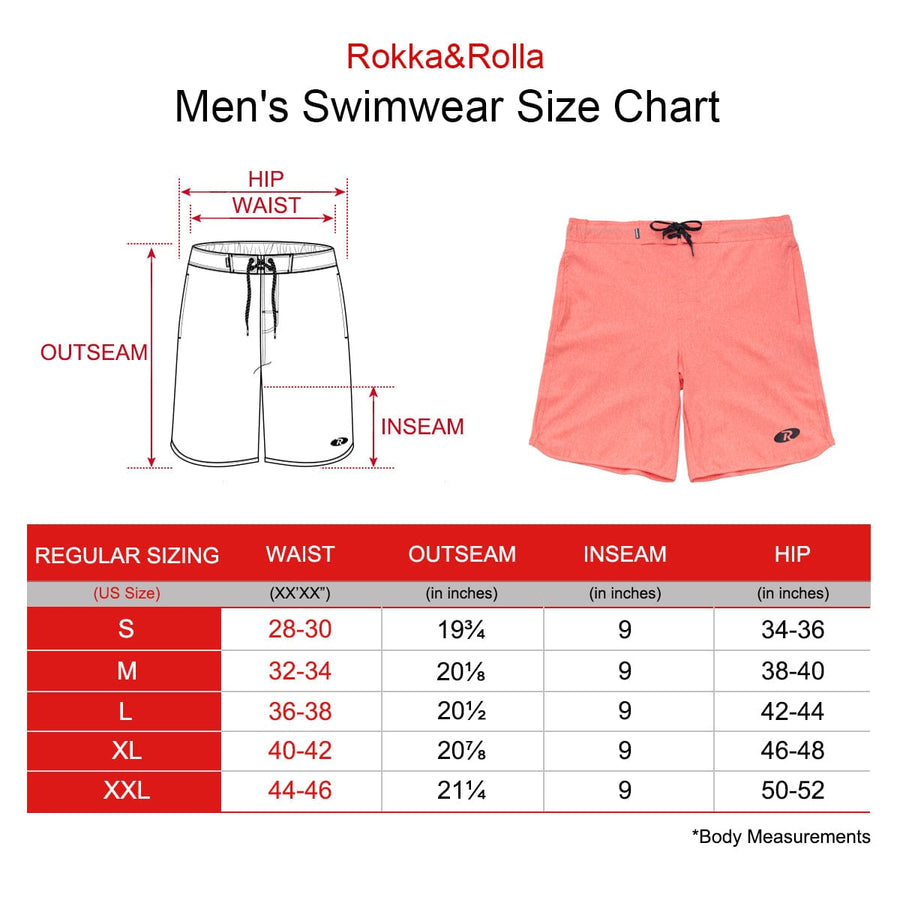 Men's Quick Dry Mesh Lined Swim Trunks Swimwear Rokka & Rolla