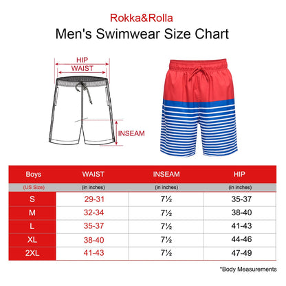 Men's Quick Dry Mesh Lined Swim Trunks Swimwear Rokka & Rolla