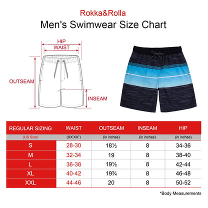 Men's Quick Dry Mesh Lined Swim Trunks Swimwear Rokka & Rolla