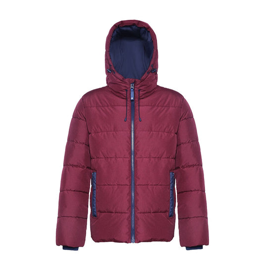 Men's Thermal Reflective Heavy Puffer Jacket S / Burgundy Rokka & Rolla