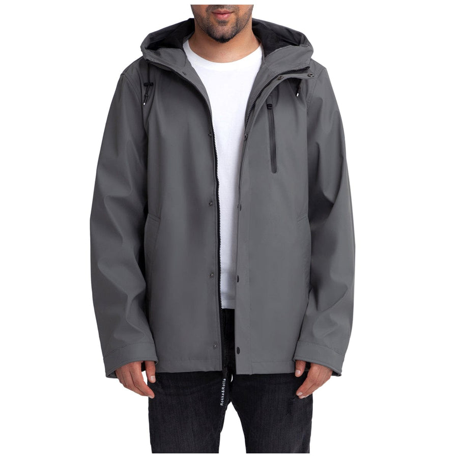 Men's Waterproof Rubber Slicker Rain Jacket Rain Suits Rokka & Rolla