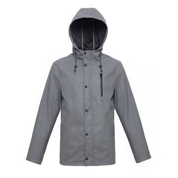 Men's Waterproof Rubber Slicker Rain Jacket Rain Suits S / Quiet Shade Rokka & Rolla